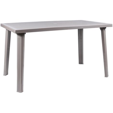 tavolo da esterno "domingo" in polipropilene taupe 130x75x73 cm
