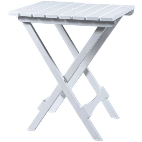 tavolo da esterno pieghevole "roxy" in polipropilene bianco 45x52x60 cm
