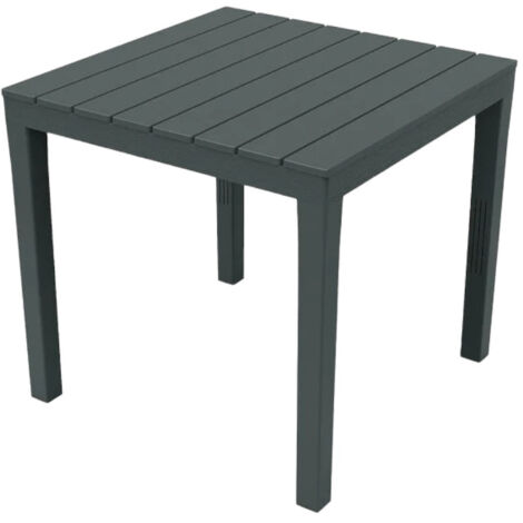 Tavolo da esterno quadrato componibile in polipropilene 78x78xH73 cm -  Nero