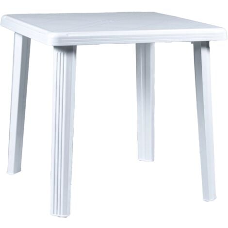 tavolo da esterno "rodi" in polipropilene bianco 75x75x73 cm