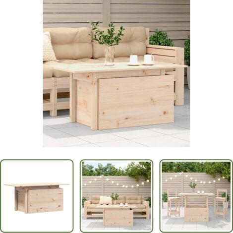 Tavolo da esterno -  Tavolo da Giardino 100x50x75 cm in Legno Massello di Pino