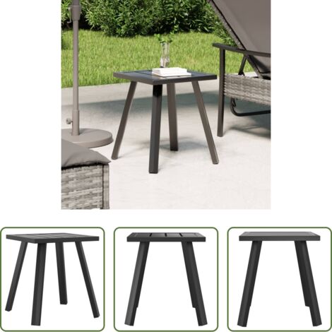 Tavolo da esterno -  Tavolo da Giardino Antracite 34x34x38 cm Acciaio