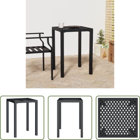 Tavolo da esterno -  Tavolo da Giardino Antracite 50x50x72 cm Acciaio