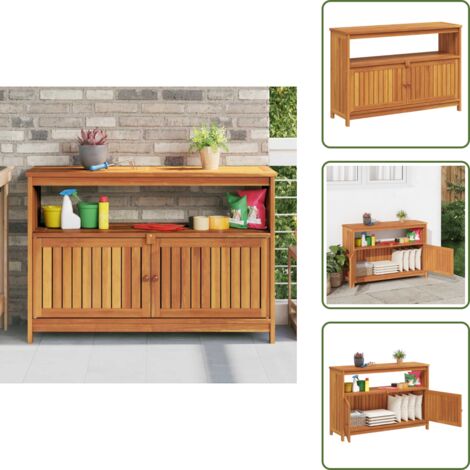 Tavolo da esterno - vidaXL Tavolo Consolle da Giardino 110x35x75 cm Legno Massello Acacia - Tavolo da interno