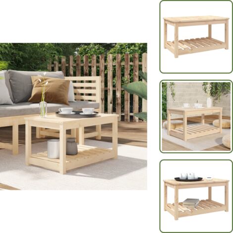 Tavolo da esterno - vidaXL Tavolo da Giardino 82,5x50,5x45 cm in Legno Massello di Pino - Tavolo rustico