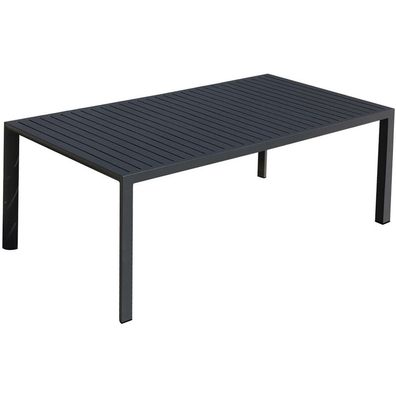 Giordanoshop - Tavolo da Giardino 100x200x75 cm in Alluminio Antracite