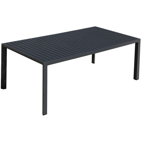 Tavolo da Giardino 100x200x75 cm in Alluminio Antracite