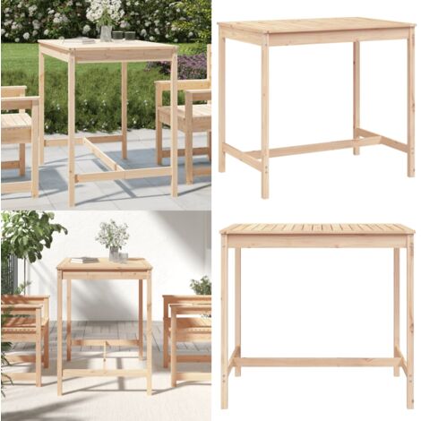 Tavolo da Giardino 121x82,5x110 cm in Legno Massello di Pino - Tavolo da patio - Tavolo da esterno