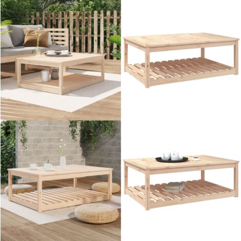 Tavolo da Giardino 121x82,5x45 cm in Legno Massello di Pino - Tavolo da patio - Tavolo in legno massello