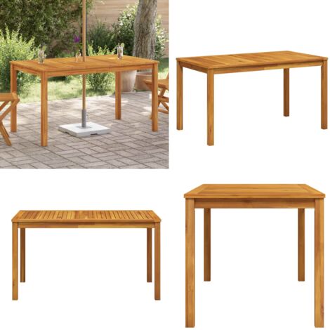 Tavolo da Giardino 140x80x74 cm in Legno Massello di Acacia - Tavolo esterno in legno - Tavolo da giardino rustico