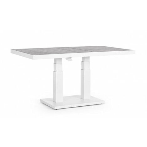 Tavolo da Giardino 140x85x49-72h cm Truman Bianco
