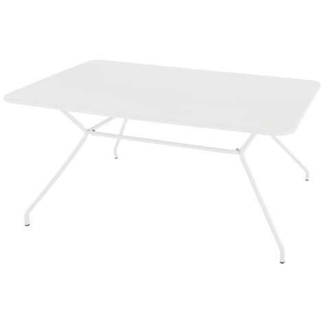Tavolo da giardino 150x80 cm in metallo bianco - Cara