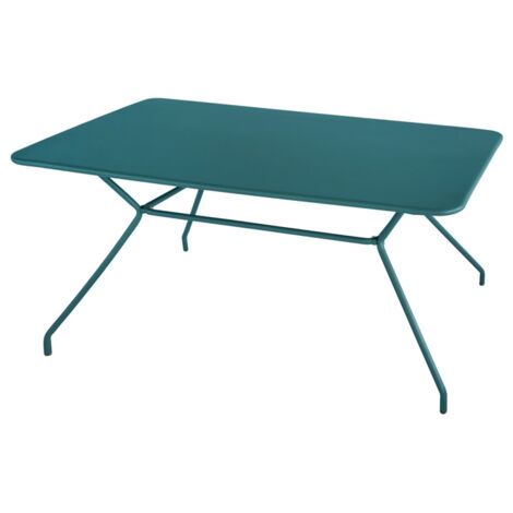 Tavolo da giardino 150x80 cm in metallo turchese - Cara