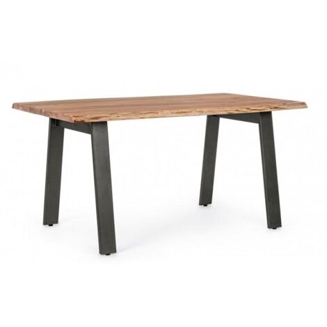 Tavolo da Giardino 160x90x76 cm in Acciaio e Legno