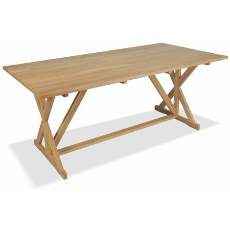 Tavolo Da Giardino 180x90x75 Cm In Legno Massello Di Teak