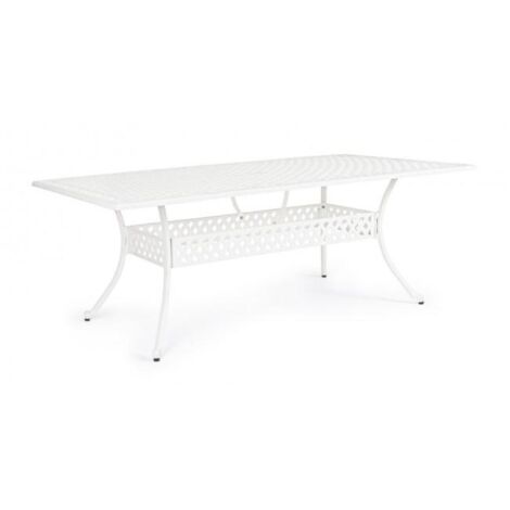 Tavolo da Giardino 213x107x73 cm in Alluminio Bianco