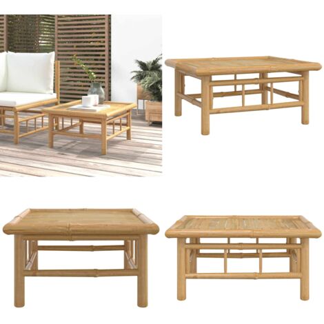 Tavolo da Giardino 65x55x30 cm in Bambù - Tavolo da giardino esterno - Tavolo da patio bambù