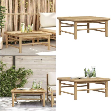 Tavolo da Giardino 65x65x30 cm in Bambù - Tavolo da esterno bambù - Tavolo da giardino modulare