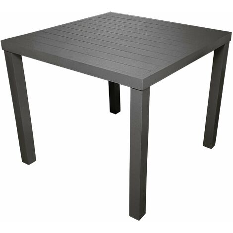 Tavolo da Giardino 80x80 cm in Alluminio San Vincenzo Grigio