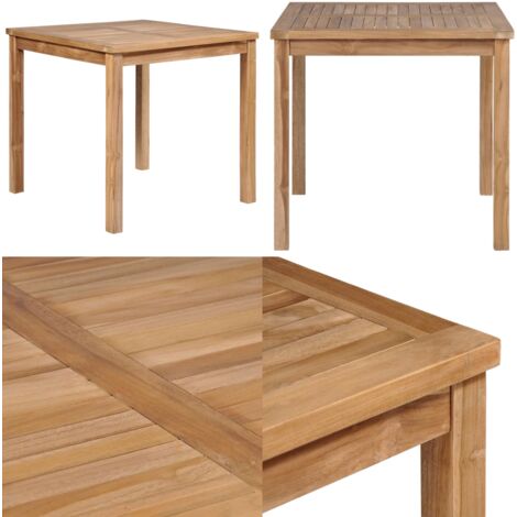 Tavolo da Giardino 80x80x77 cm in Legno Massello di Teak - Tavolo da pranzo in legno - Tavolo da giardino resistente all'acqua