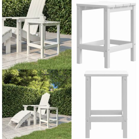 Tavolo da Giardino Adirondack Bianco 38x38x46 cm HDPE - Tavolo da patio - Tavolo in HDPE