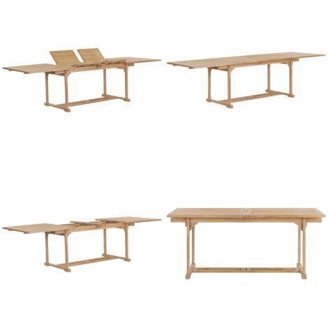 Tavolo da Giardino Allungabile 180-280x100x75 cm in Teak - Tavolo in teak - Tavolo da pranzo esterno
