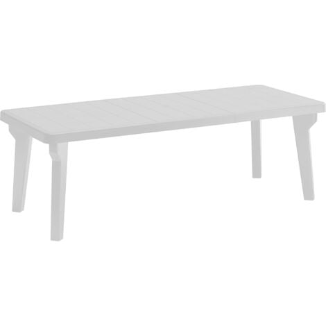 Tavolo da giardino allungabile in plastica BERG 160-220x90x74 cm - Bianco