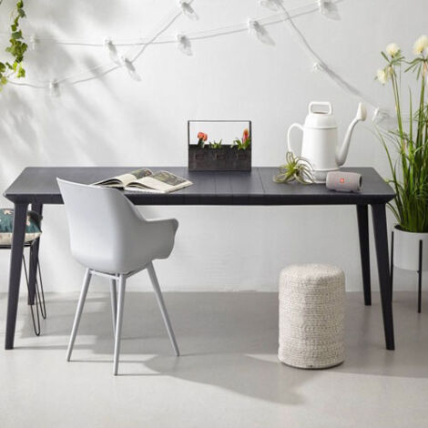 LES TENDANCES Tavolo da giardino allungabile in resina antiurto,