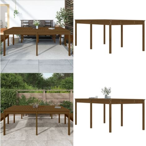 Tavolo da Giardino Ambra 203,5x100x76cm Legno Massello di Pino - Tavolo da patio - Tavolo in legno