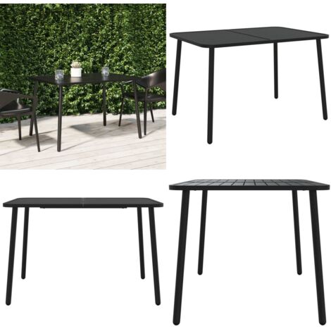 Tavolo da Giardino Antracite 110x80x71 cm Acciaio - Tavolo da esterno - Tavolo in acciaio