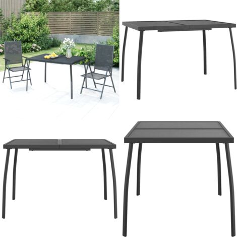 Tavolo da Giardino Antracite 110x80x72 cm Rete d'Acciaio - Tavolo da esterno - Tavolo a rete