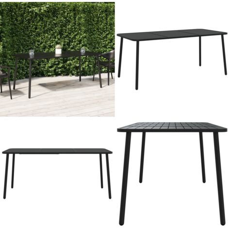Tavolo da Giardino Antracite 165x80x71 cm Acciaio - Tavolo da esterno - Tavolo in acciaio