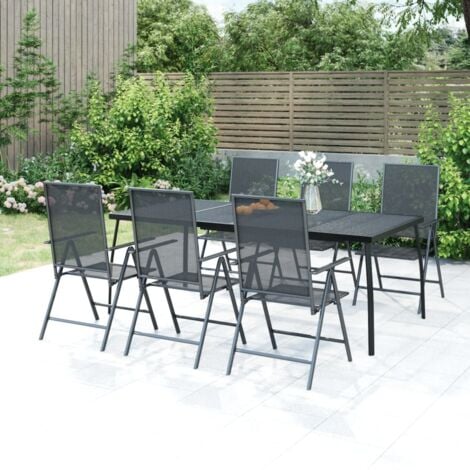 VidaXL Tavolo da Giardino Pieghevole Antracite 38x38x38cm Rete