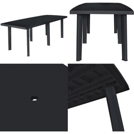 Tavolo da Giardino Antracite 216x90x72 cm in Plastica - Tavolo all'aperto - Tavolo in plastica