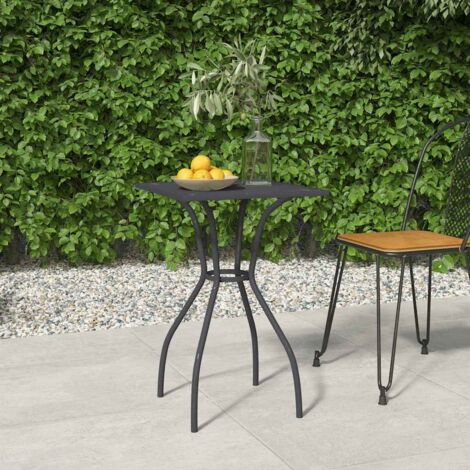 Tavolino Da Esterno In Polyrattan Grigio - Leggero E Resistente Per Giardino E Patio - Foto 3