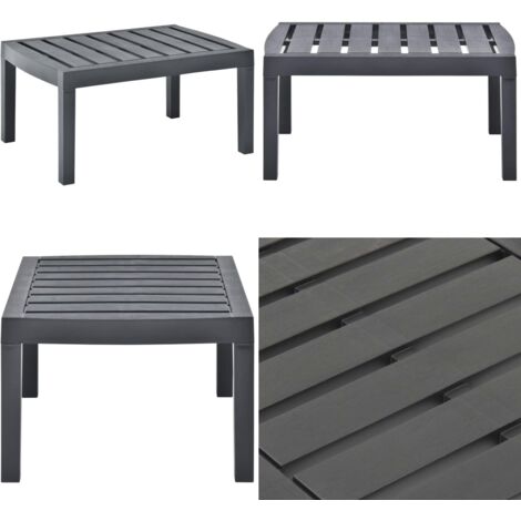 Tavolo da Giardino Antracite 78x55x38 cm in Plastica - Tavolo esterno - Tavolo in plastica
