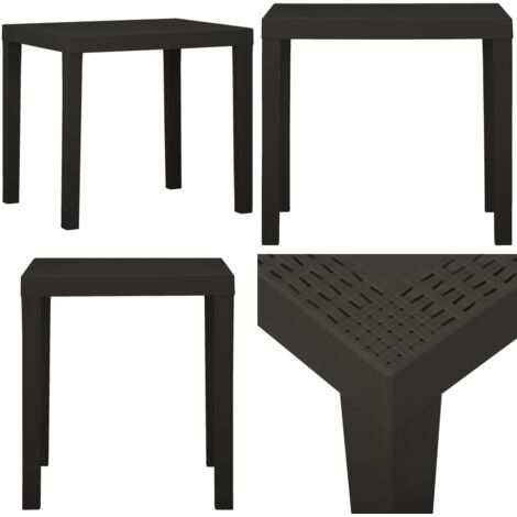 Tavolo da Giardino Antracite 79x65x72 cm in Plastica - Tavolo da pranzo all'aperto - Tavolo da esterno