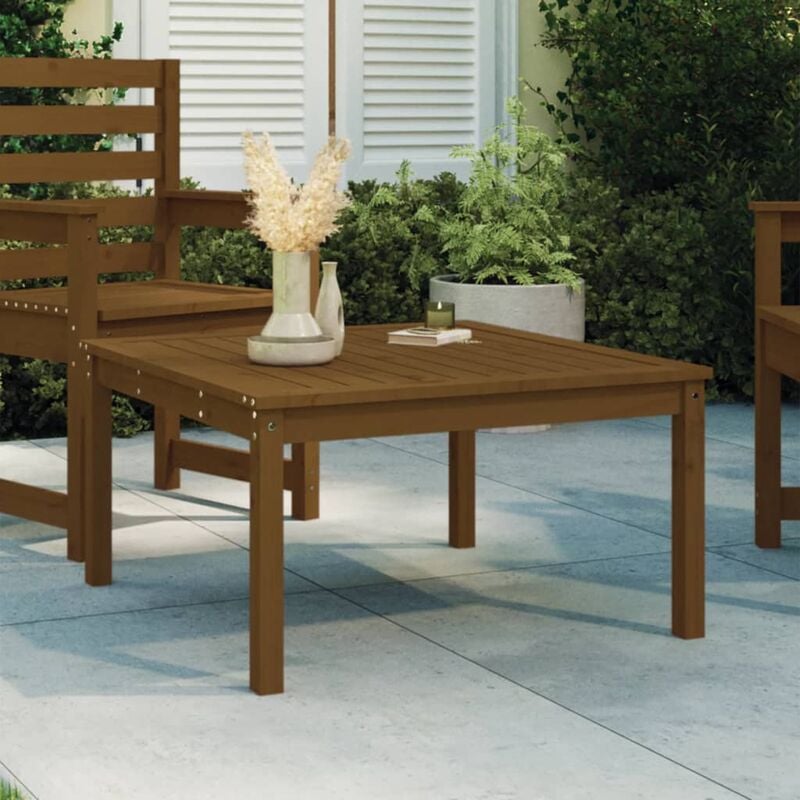 Tavolo da Giardino, Tavolo da Balcone Miele 82,5x82,5x45 cm Legno Massello di Pino vidaXL 6450