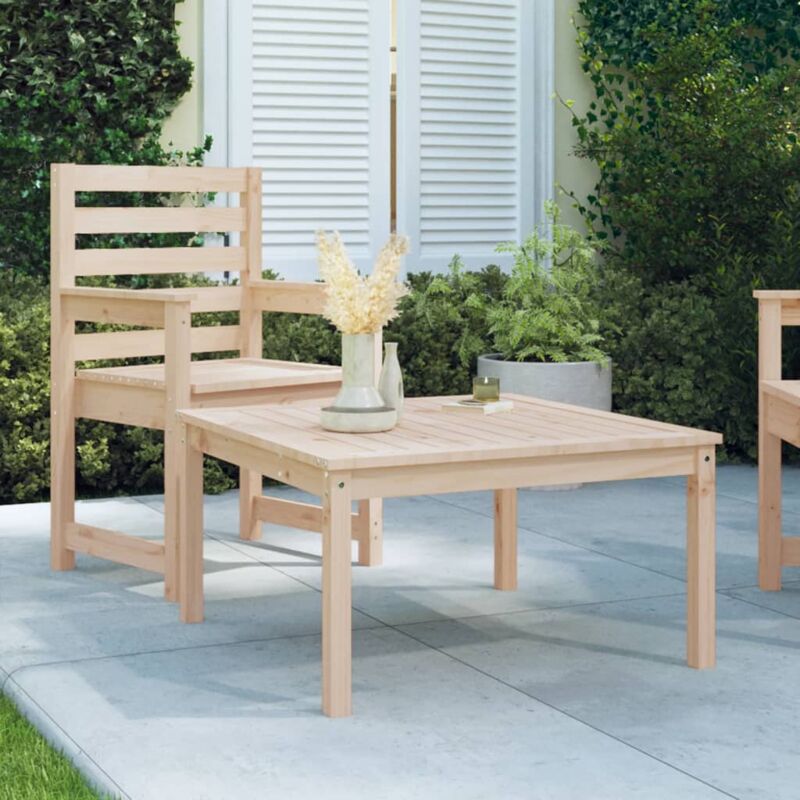 Jinlefu - Tavolo da Giardino, Tavolo da Balcone 82,5x82,5x45 cm in Legno Massello di Pino vidaXL 3931