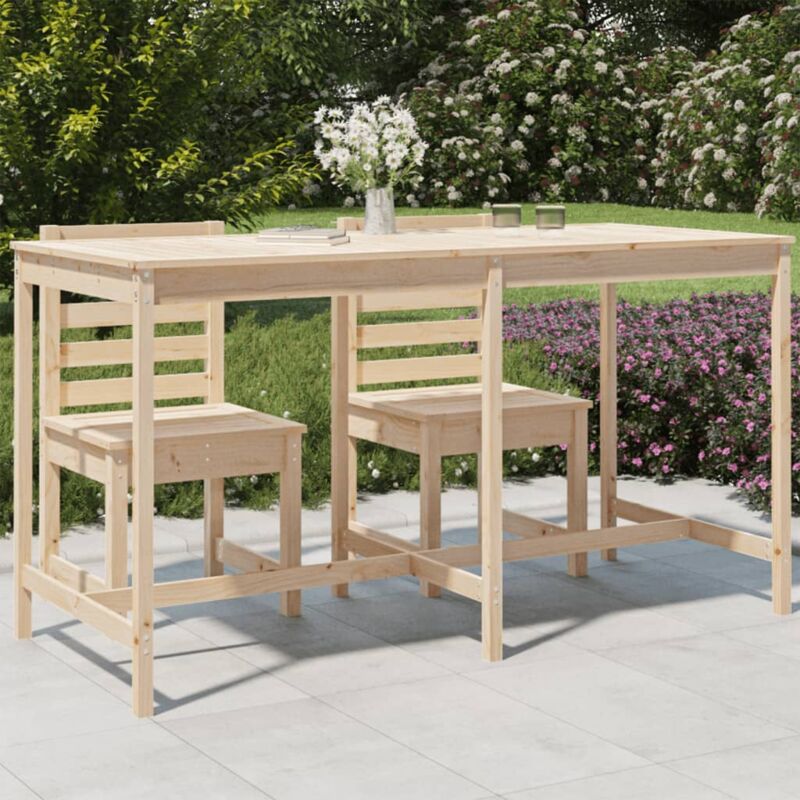 Jinlefu - Tavolo da Giardino, Tavolo da Balcone 203,5x90x110 cm in Legno Massello di Pino vidaXL 4178