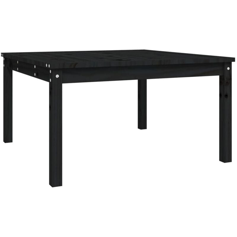 Jinlefu - Tavolo da Giardino, Tavolo da Balcone Nero 82,5x82,5x45 cm Legno Massello di Pino vidaXL 1628