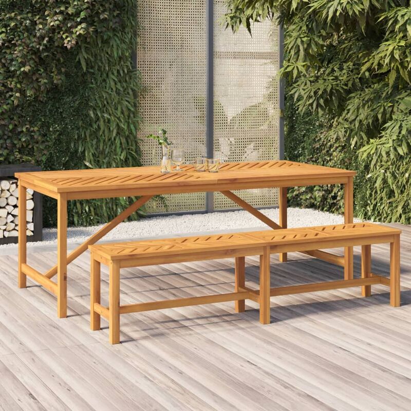 Maison du'Monde - Tavolo da Pranzo da Giardino 200x90x74 cm Legno - Bruin