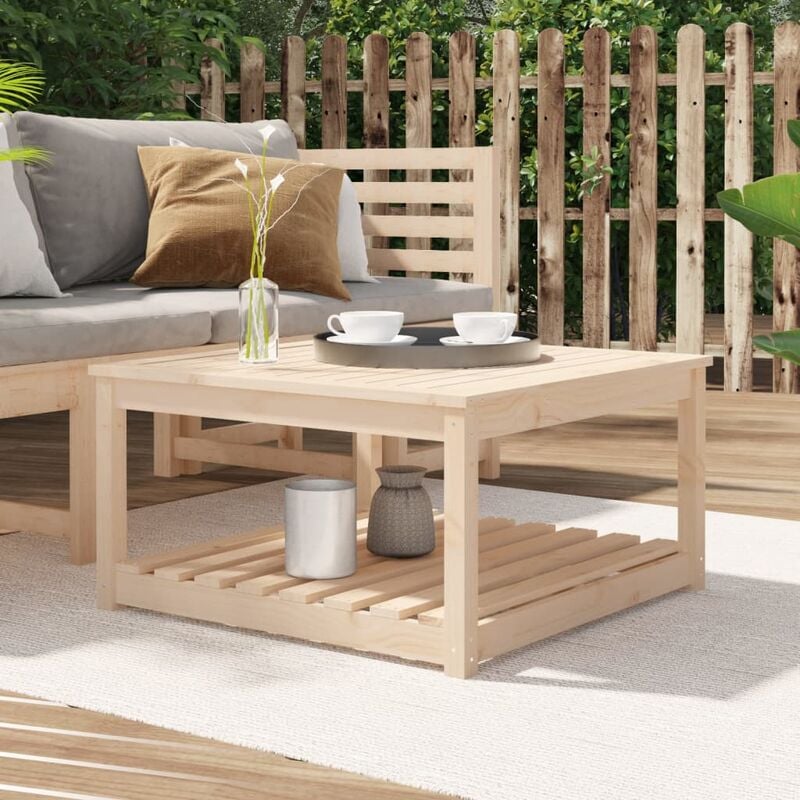 Furniture Limited - Tavolo da Giardino 82,5x82,5x45 cm in Legno