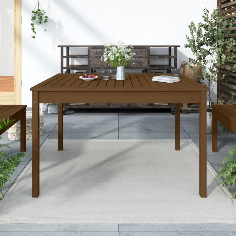 Maison du'Monde - Tavolo da Giardino Miele 121x82,5x76 cm Legno - Bruin