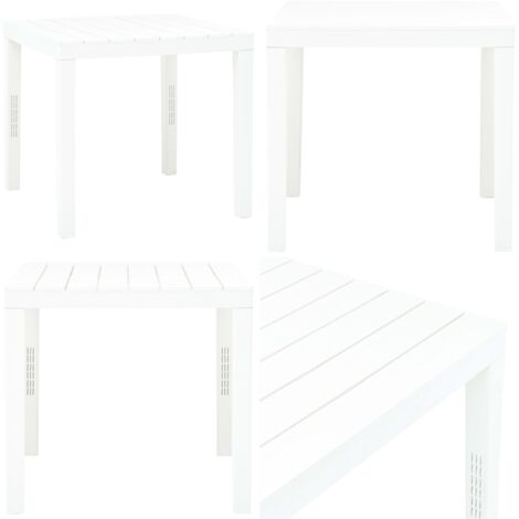 Tavolo da Giardino Bianco 78x78x72 cm in Plastica - Tavolo da esterno - Tavolo in plastica