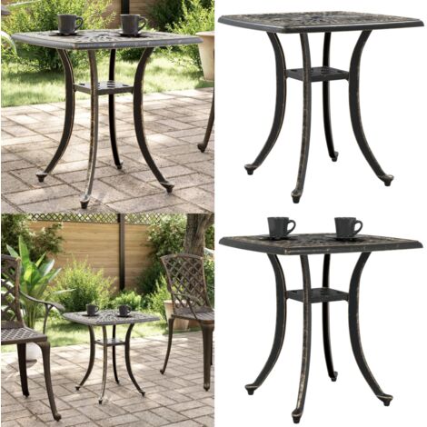 Tavolo da Giardino Bronzo 53x53x53 cm in Alluminio Pressofuso - Tavolo da patio - Alluminio pressofuso