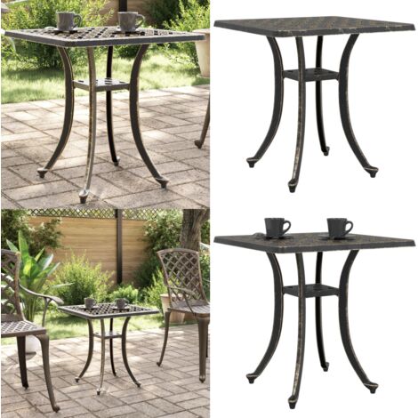 Tavolo da Giardino Bronzo 53x53x53 cm in Alluminio Pressofuso - Tavolo in alluminio - Tavolo da giardino bronzo
