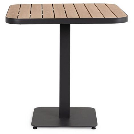 TAVOLO DA GIARDINO ESTERNO BELMAR 75X75 CM ANTRACITE BIZZOTTO