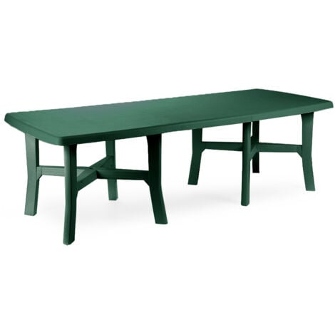 IPAE PROGARDEN Tavolo rettangolare allungabile da esterno, Made in Italy, 160x100x72 cm (chiuso), color Verde