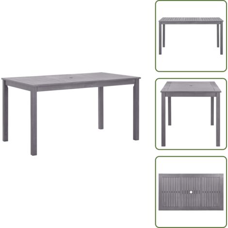 Tavolo da giardino grigio slavato - vidaXL Tavolo da Giardino Grigio Slavato 140x80x74 cm in Legno Acacia - Tavolo da patio